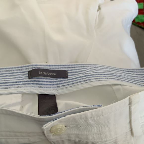 Liz Claiborne white Bermudan shorts size 12 - Picture 5 of 5